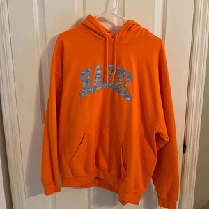 Neon Orange and Blue Hazel Boutique Hoodie